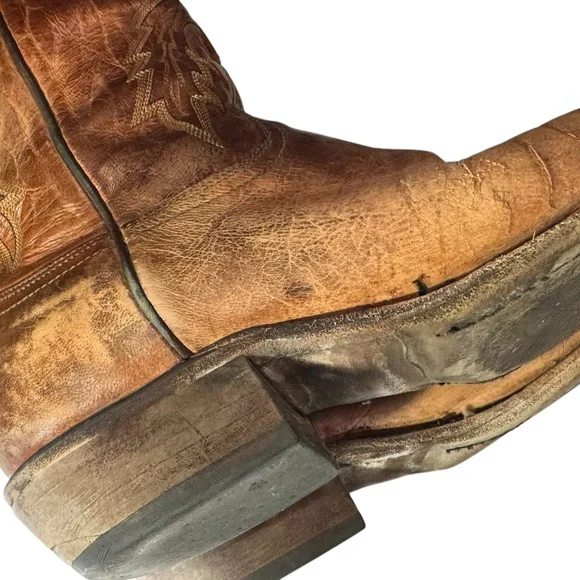 Vintage Lucchese N1547.54 Crayton Mad Dog Snip Toe Men’s 10 EE Cowboy Boots - Picture 11 of 16